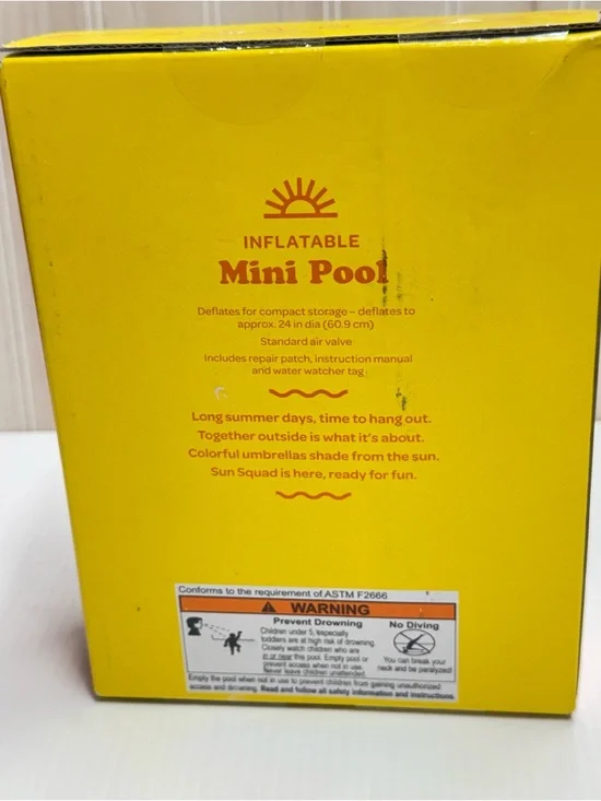 Sun Squad Inflatable Mini Pool - Pink - Picture 3 of 4